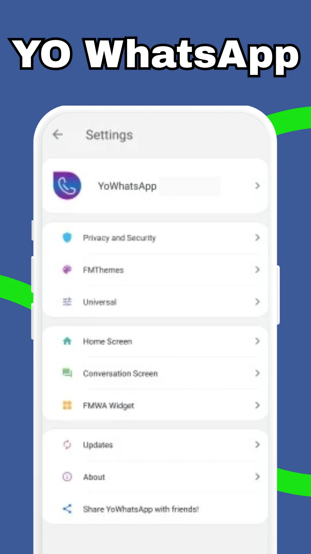 YOWhatsApp App Screenshots