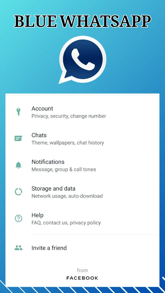 BLUE WHATSAPP screenshot