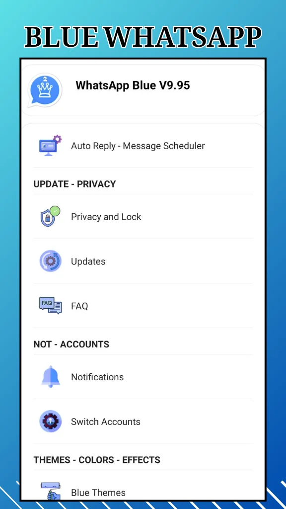 BLUE WHATSAPP screenshot