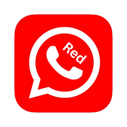 Red WhatsApp Logo