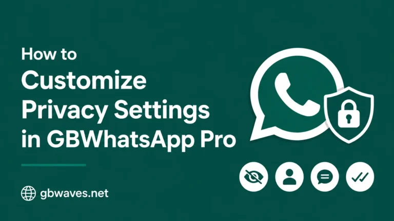How to Customize Privacy Settings in GBWhatsApp Pro